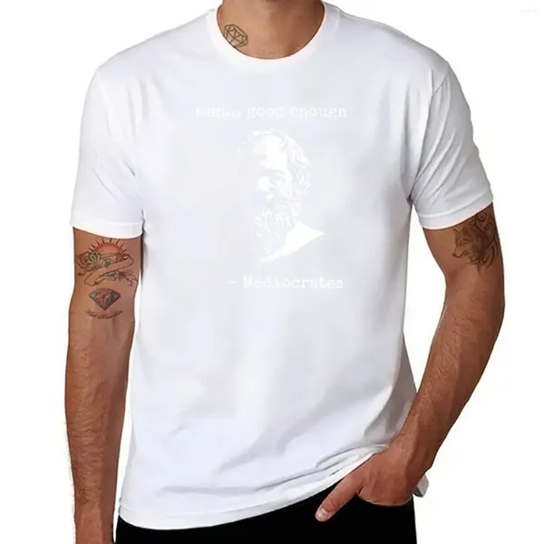 Polos maschile Mediocrate meh abbastanza bravo T-shirt Sarcasmo Animal Prinfor Boys Blelanks T-Shirts T-Shirts for Men