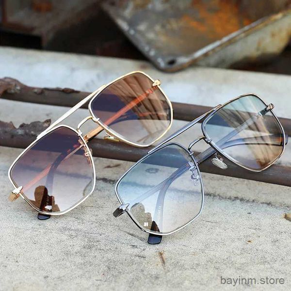 Sonnenbrille Mode Sonnenbrille Männer kühle Fahrgläser Brillen Sommer Metall Vintage Pilot Sonnenbrille Punk Oculos de Sol