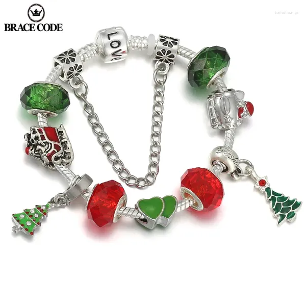 Charm Bracelets Ein Jahr Modelegierung Weihnachtsarmband weibliche Geschenk Kinder Urlaub Liebe versilbert verplattet