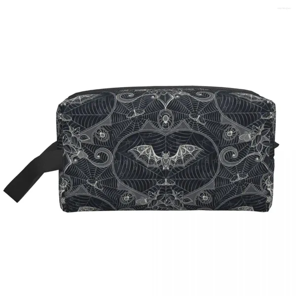 Bolsas de armazenamento Travel Halloween Batch Bats Bag de higiene pessoal