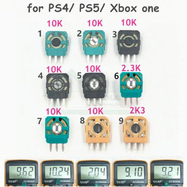 Lautsprecher 50pcs 3D Analoge Mikroschaltersensor für PlayStation 4 PS4 PS5 Controller 3D -Daumenstangen -Achsewiderstände Potentiometer für Xbox One