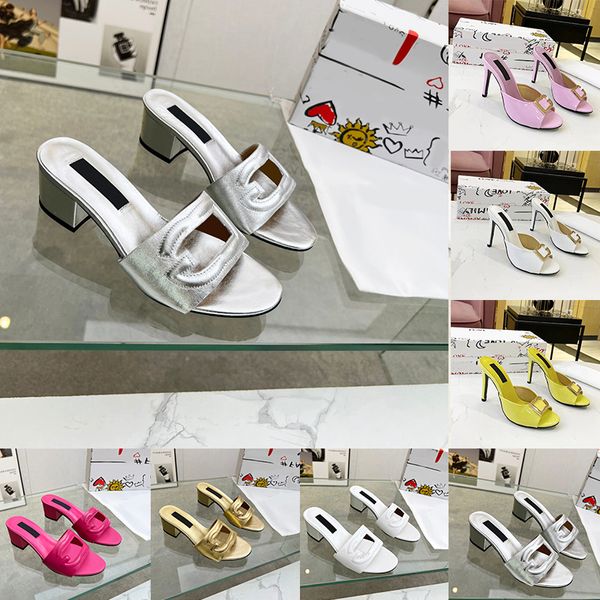 Ausgehöhlte Designer -Kleiderschuhe Damen Luxus High Heels Sandalen Sommer Mode Golden schwarz weiß klobig Absatz Leder Casual Sneakers Luxe Des Chaussures