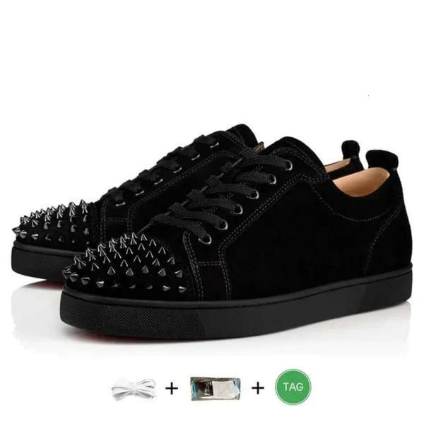 Top -Bottoms -Designer Low Dress Casual Schuhe Sneaker Schwarz weiß grün grau rotes Lackleder Wildleder Herren Spikes Trainer Sport Sneaker höherwertiger Qualität 319