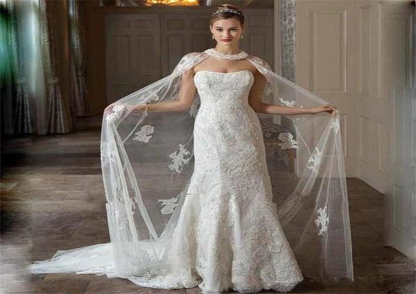 2020 NOVAS CAPAS DE CASAMENTO DE CASAMENTO LONFENTE BRANCO CAPA TULLE APLICES LACE LACE CUSTICANTES BOLEROS JACETAS WRAPS4569914