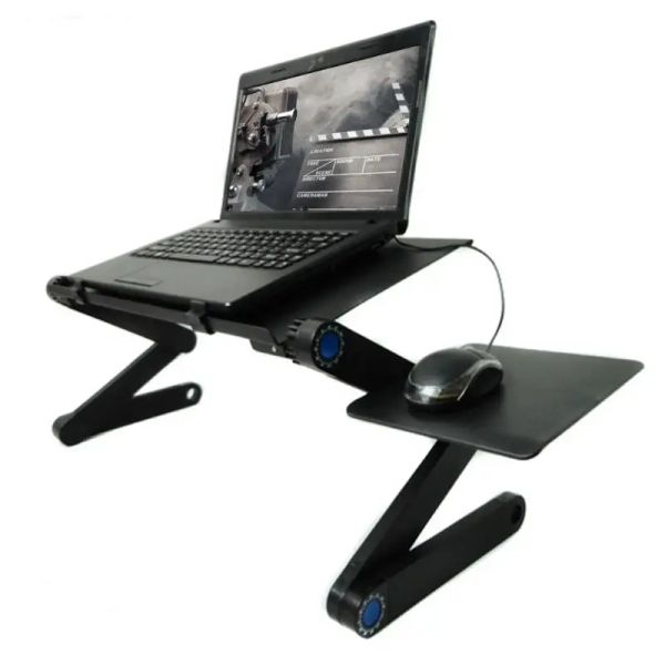 LAPDESKS TABELA DE LAPTOP STAND STAND AJUSTÁVEL DE ERGONONO elevada Design ergonômico Sofá Bed Sofá para Ultrabook Notebook Tablet com mouse pad para mouse