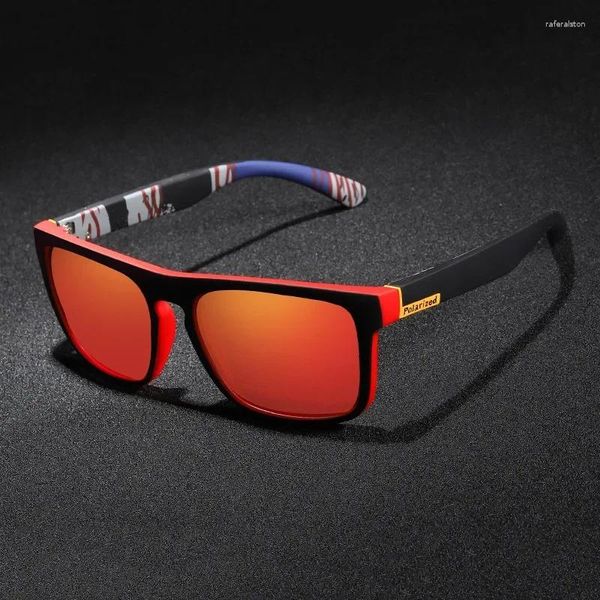 Güneş gözlüğü erkek spor kutuplaşmış büyük çerçeve sürücü sürüş renkli film gözlükleri ayna tasarımcısı lüks