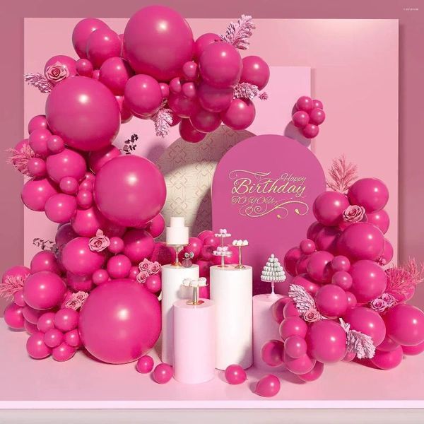 Party -Dekoration rosa Macaron Ballon Girlanden Erz Kit Hochzeits Geburtstag Dekor Kinder Babyparty Girl Latex Ballon Kette Baloon