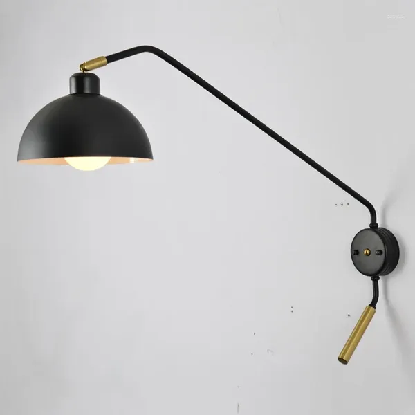 Wandlampe Nordic Room Restaurant langer Pole Industrial Wind Retro Rocker Arm lebende Leuchten