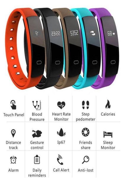 Qs80 sem fio Smart Wrist Rastreador de atividades Fitness Rastreadores de pressão arterial Pedômetro de pressão cardíaca Monitor Sport Smart Watches S91643233