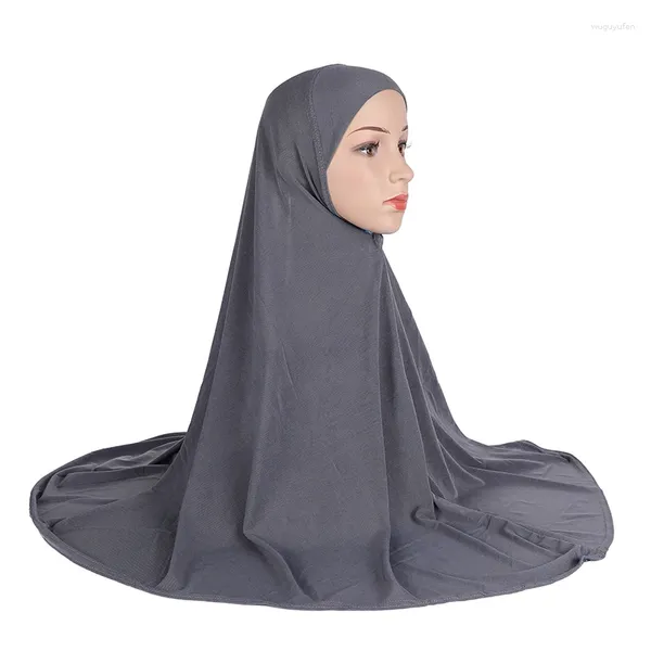 Etnik Giysiler H023 Yetişkinler Büyük Boyut 90 80cm Dua Hijab Müslüman Eşarp İslami başörtüsü şapka Armia Headwrap