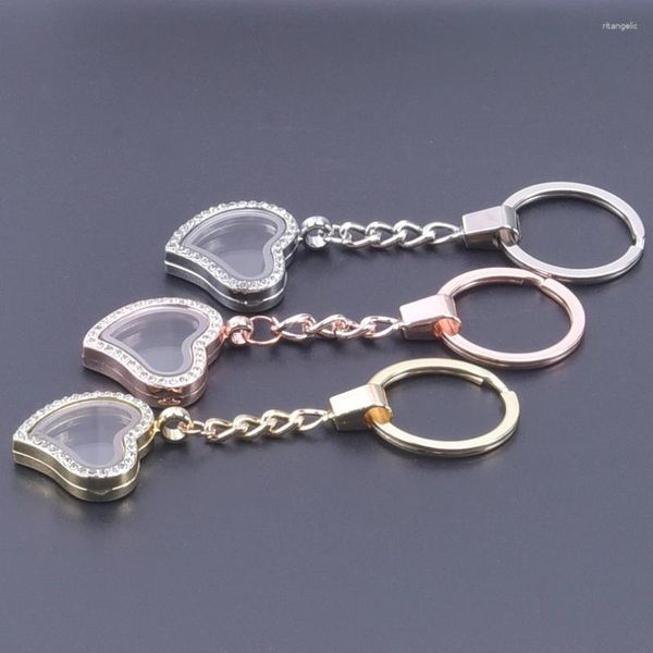 Keychains 10pcs/Los süßes Paar Liebe Herz Gedächtnis Bild Locker