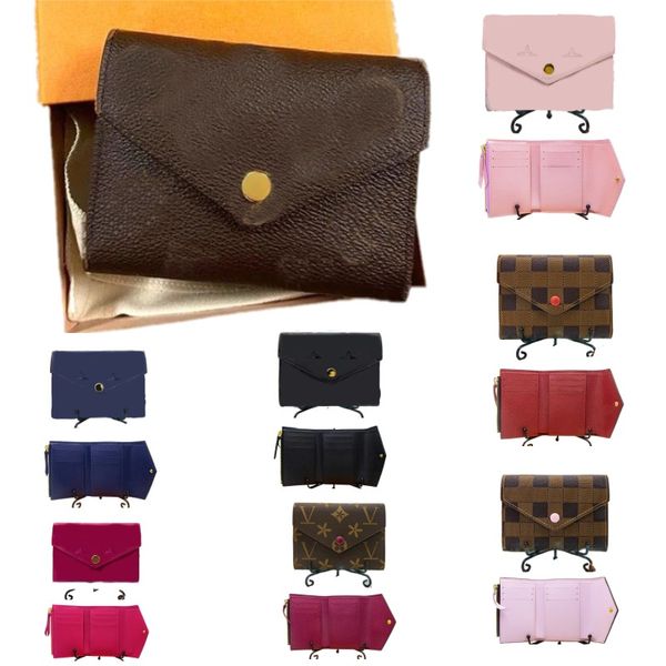 Mini Victorine Fashion Designer Portafoglio Donne Brown Flower Bag di alta qualità BASSE CLASSE CHIED COIN WONHET DONNE DONNA Piccola in pelle Ornamento in pelle Te027 B4