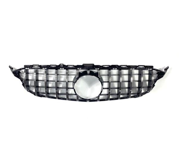 1 шт. Высококачественный Abs Car of Grilles подходит для Benz C Class W205 Silver Front Air Grille Grille GT Style5427120