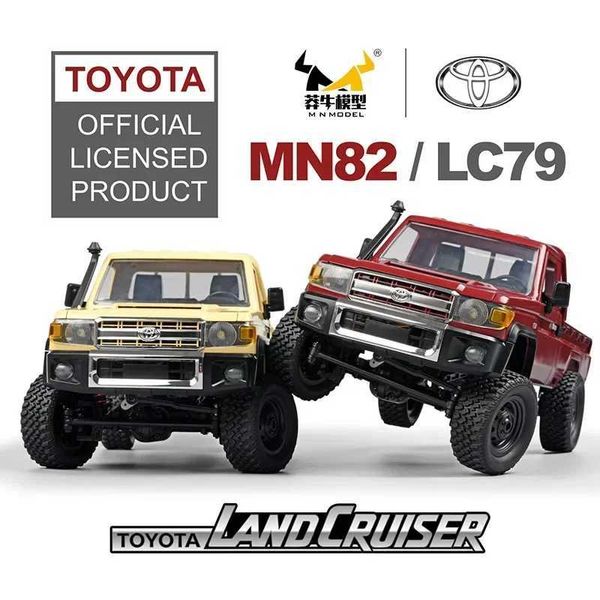 Modelo Diecast Cars Novo Mn82 Carro de brinquedo com controle remoto 1 12 carros modelo RC escalando a picape de veículos off-road Childrens Toy Gift J240417