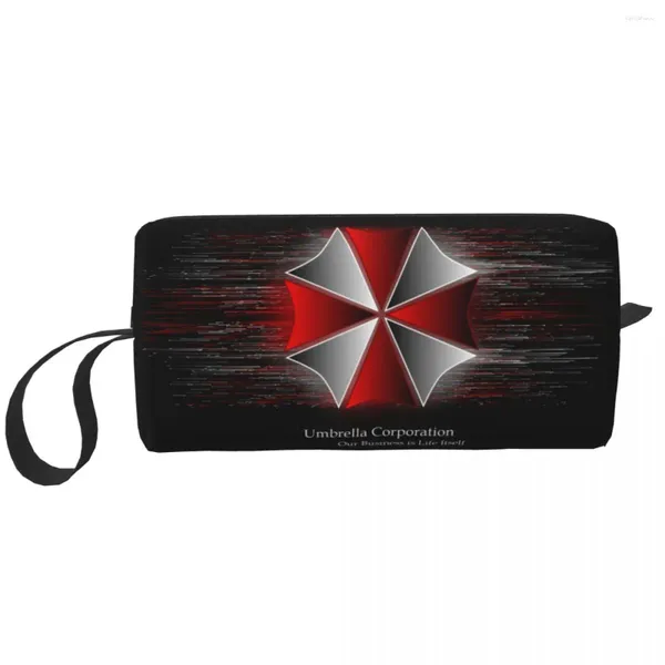 Aufbewahrungstaschen Umbrella Corporation Make -up -Tasche Frauen Reisen Kosmetischen Organizer Fashion Video Game Toilierte