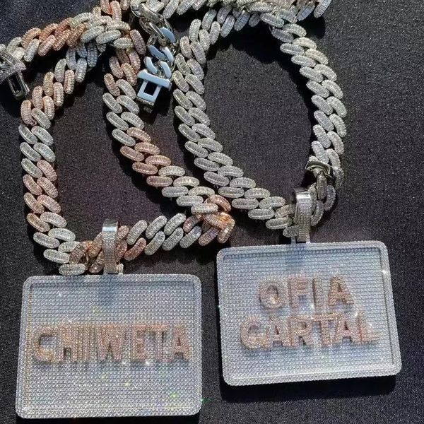 Mens bling jóias personalizadas ouro banhado CZ