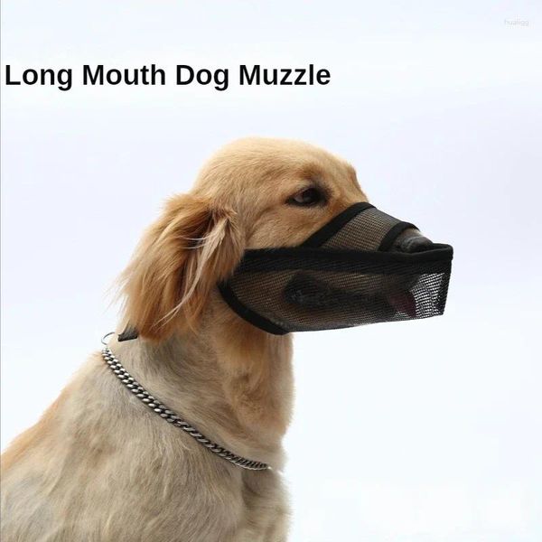 Dog Apparel Muzzle Anti-Bite Mishap Grid para cães grandes médios Labrador Husky