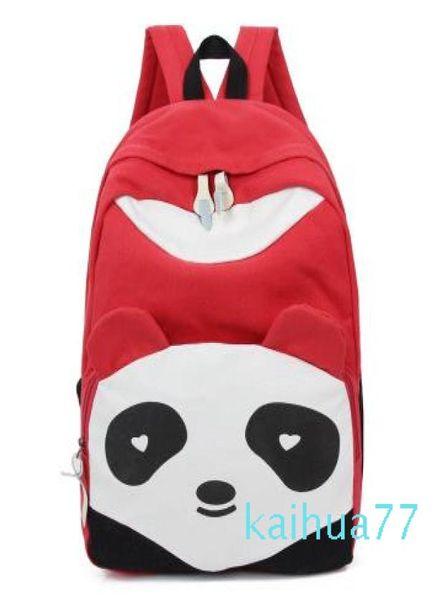 Designerfashion Lovely Canvas Panda Canvas Kadınlar Sırt Çantası Okul Öğrenci Omuz Çantaları Üniversite Mochilas Naylon Günlük Day Packs35551536