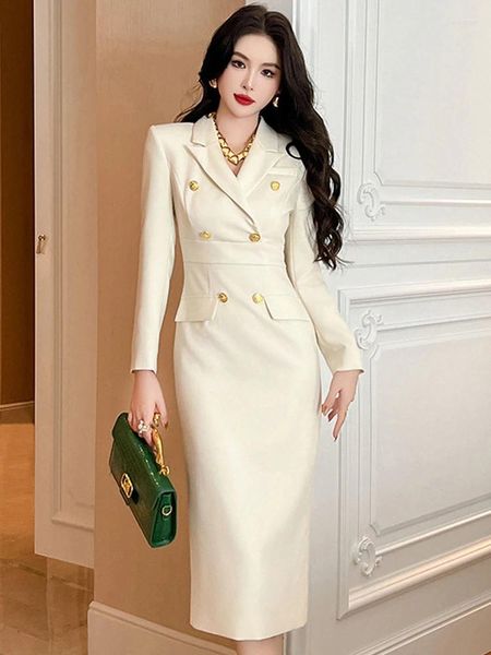 Gelegenheitskleider Fashion Ladies Work Style Business Formale Bleistift Frauen Kleidung elegante Büro Pendelpendel schlankes Kleid Mujer Robe Vestidos