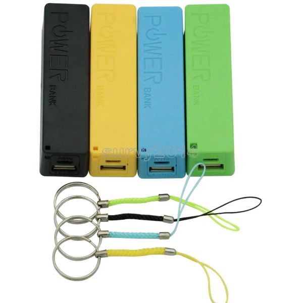 Acessórios 1pcs USB Mobile Power Bank Case Diy Kit 18650 Caixa de carregador de bateria de lítio Caixa de armazenamento portátil preto/amarelo/azul/verde/branco