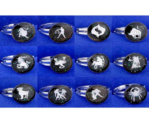 Cool 12pcs ändern Farbe 12 Stimmungsringe Stimmungsringe fühlen Emotionstemperatur Zodiac Stimmungsringe für Erwachsene Kinder Geschenke MR14328408