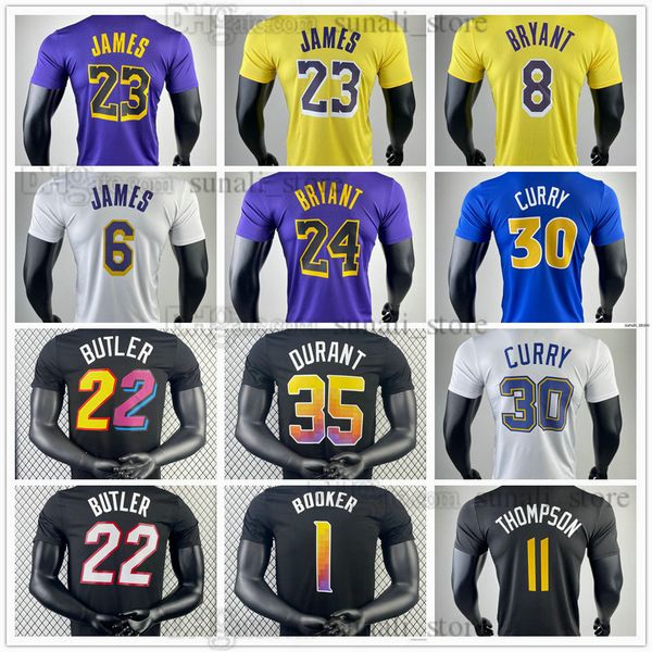 Uick-dry Dry-Easy High Elasticy Men Basketball T-shirts Tee Jersey LeBron 23 James Jimmy 22 Butler Klay 11 Thompson Stephen 30 Curry Devin 1 Booker Kevin 35 Durant