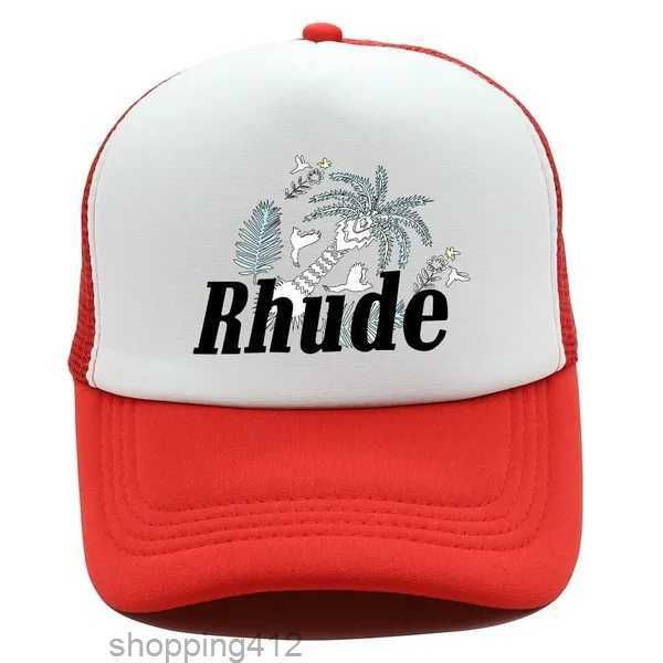 Hat Couples Sports Rhude Bordery Baseball Designer ao ar livre Cruiser Padrão de férias viagens de sol com caps respiráveis Caps Moda Marca impressa viseira lazer uni