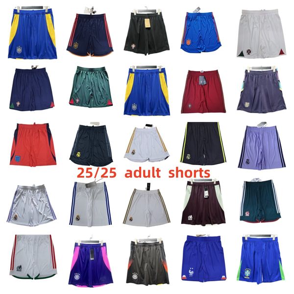 2024 2025 Short da calcio spagnoli Shorts da calcio francese maschile Real Madrid 24 25 Short German Football Home and Away maschile S-2xl