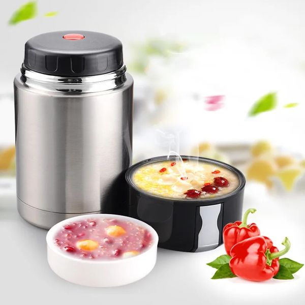 Grande capacità da 800 ml/1000 ml Termos Box portatile in acciaio inossidabile Contenitori di zuppa per alimenti a vuoto boccette thermocup