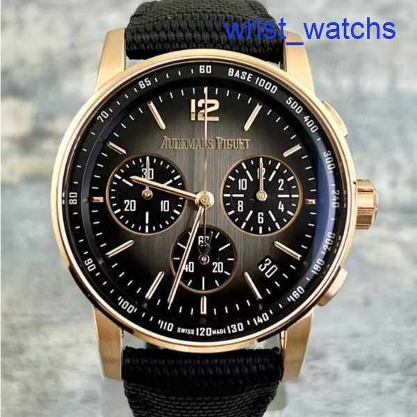 AP Casual Wrist Watch Code 11.59 Serie 26393or Rose Gold Black Plate Mens Mode Freizeitsport -Mechanik Timing Watch