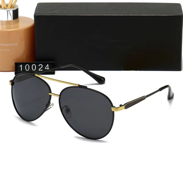 Neue Luxus Ovale Sonnenbrille polarisiert für Männer Designer Schatten Brille Schwarze Vintage Übergroße Sonnenbrille von Frauen Männliche Sonnenbrille mit Kasten