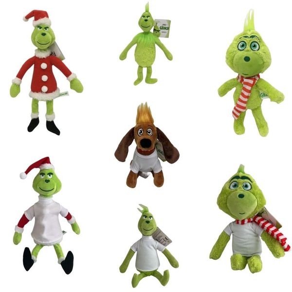 Trasferimento di calore grinch elfo peluche giocattolo per i bambini decorazioni natalizie regalo peluche di animali da ballo personalizzato bambola da mostro verde personalizzato