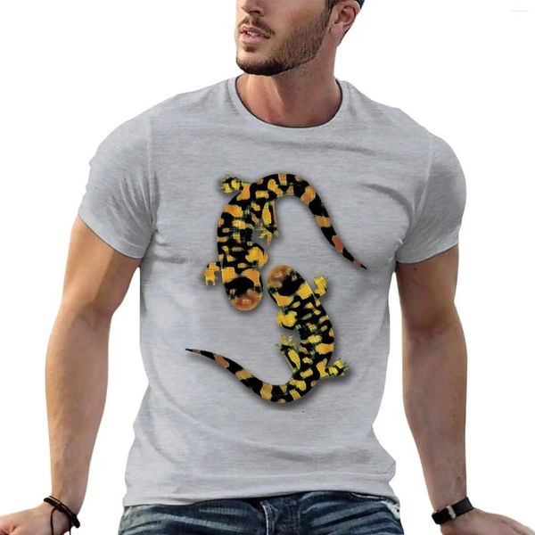 Polos masculinos Salamandra de Tiger 3 Roupas de anime de camisetas Plus Tamanhos masculinos