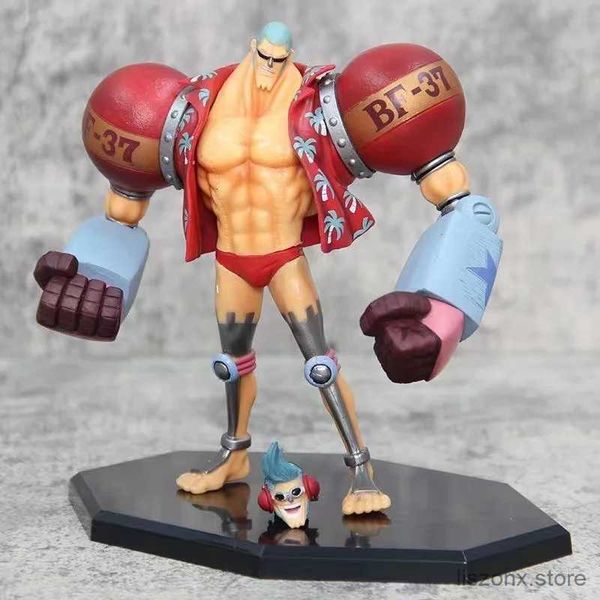 Экшн -фигурки One Piece Anime Figure GK Franky Franky Fighting Pirates Cuttyflam 2 Heads Gead Figure фигура Статуя украшения кукла игрушки рождественские подарки