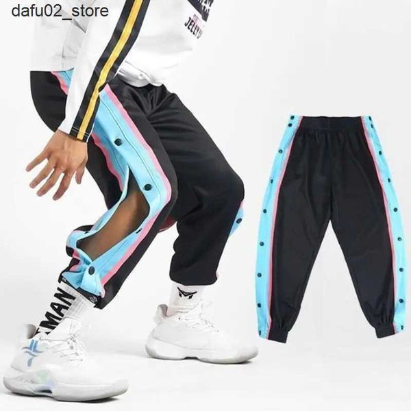 Pantaloni da uomo harajuku sports sports pantaloni da uomo quotidiano pantaloni da basket all'aperto a strisce cavo a strisce di volo design creativo pantaloni Q240417