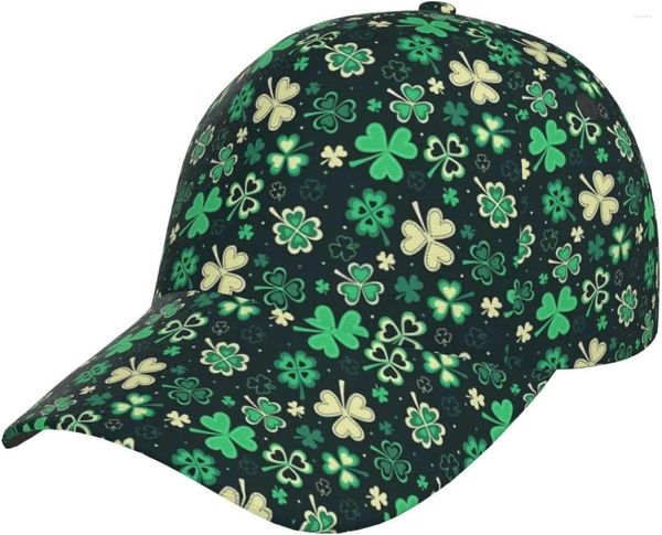 Caps de bola Caps de St. Patrick's Lucky Shamrock Baseball Hat Protection Outdoor Truckoer para homens