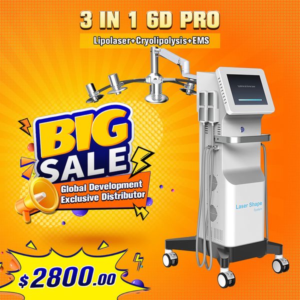 Nuovi arrivi Cryolipolisi Cryo Fat Freezing Machine 6D Pro Lipo Laser EMS Cryolysis Weight Loss Attrezza