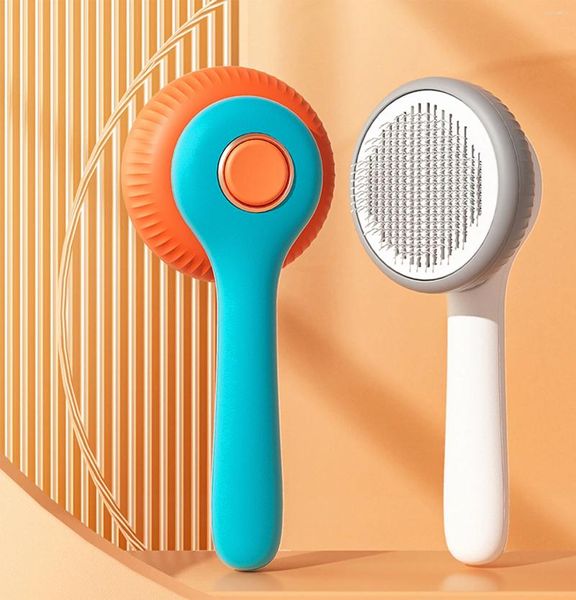 Aparel de vestuário para cães Mushroom Brush Pet para remover nós e cabelos soltos e curtos.Gatos da Universal Cães