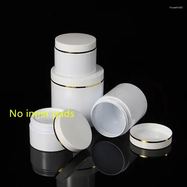 Bottiglie di stoccaggio 24pcs/lotto 250ml-500 ml Cream Jar Makeup White Plastic Makeup Campione Box Box Riemit