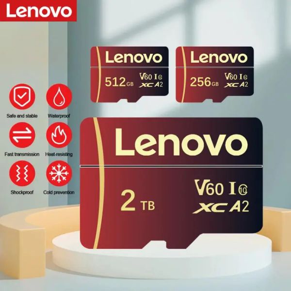 Адаптер Lenovo 2TB Memory Card 64GB 128GB 256 ГБ 512 ГБ высокоскоростной вспышки Micro TF SD Card 256 128 64GB MINI SD SD для Nintendo Switch