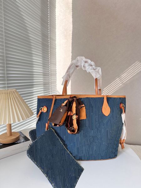 Новое зеркало качество дизайнер MM GM Shopping Tote Bag Womens Композитные сумки женская гейунская кожаная отделка Canvas Travel Bag Luxurys Средние коричневые цветочные сумки
