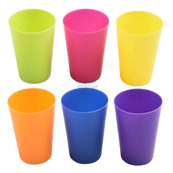 Canecas copos de plástico coloridos reutilizáveis e ecologicamente corretos Copo de água empilhável para café canecas para piquenique para piquenique para casa 240417