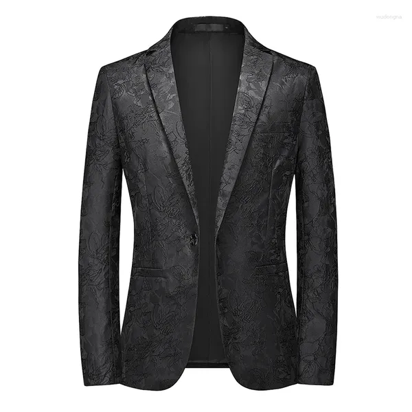 Herrenanzüge Fashion Casual Boutique Business Blazer Personalisierte gemusterte Design Abendkleid Anzug Männlich schlanker Fit Blazers Jacke Mantel