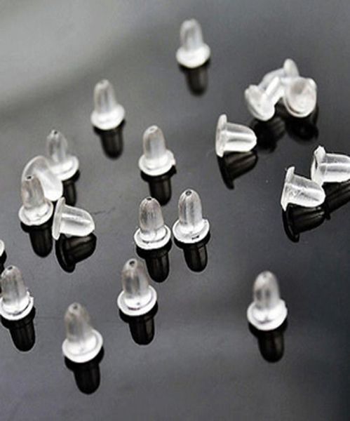 500 PCSLOT Plastik Silikon Küpe Arka Tıpalar DIY Mücevher Bulguları Bileşenler Earnuts Saplama Küpe Fişleri Accessories6011408
