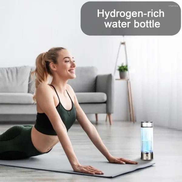 Weingläser Leichtes Wasserstoffwasserflasche tragbare wiederaufladbare Generatorglas Trinkbecher Gesunde Geburtstagsgeschenk 360 ml