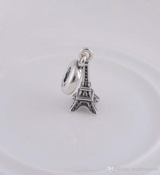 Eiffel Tower Clams Reperti di gioielli Componenti Canni di perle Pendants S925 Sterling Silver Fits per braccialetti di stile ALE086H98715924