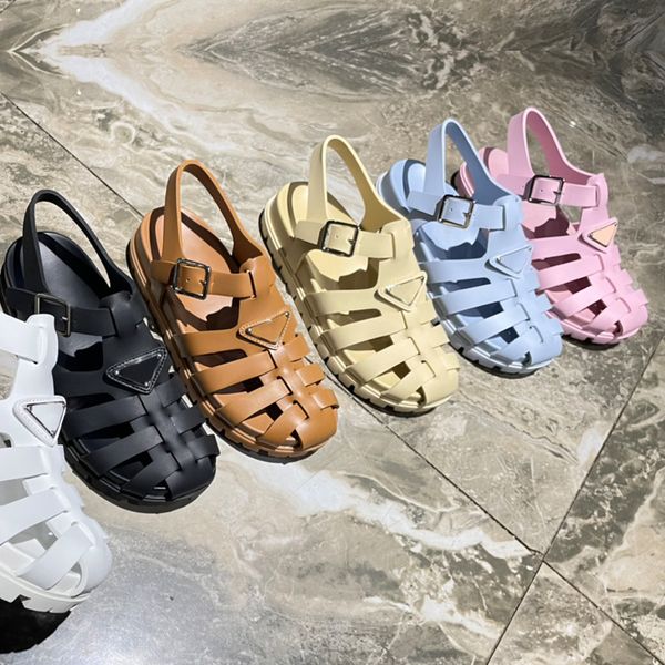 yaz düz sandal platform gündelik sandalet bayan tasarımcı ayakkabı kemer tokası deri kadın kalın tabakalı ayakkabı moafers dokuma moda boyutu 35-41us4-us10 yeni modeller