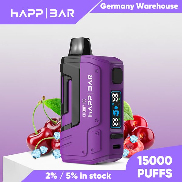 Zwei Arbeitsmodi Vape Happ Bar Puff 15k max 30W 15000 Puffs Einweg E -Zigaretten EU Warehouse Puff 12k 12000