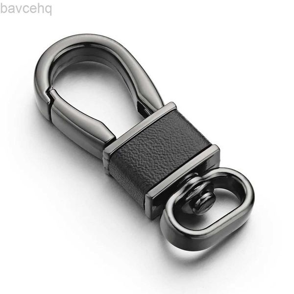 Keychains Lanyards Classic Metal Keychain Individuality Leder-Schlüsselketten Halter Federschnalle DIY Accessoires Bag Kette All-Match Keyrings K397 D240417