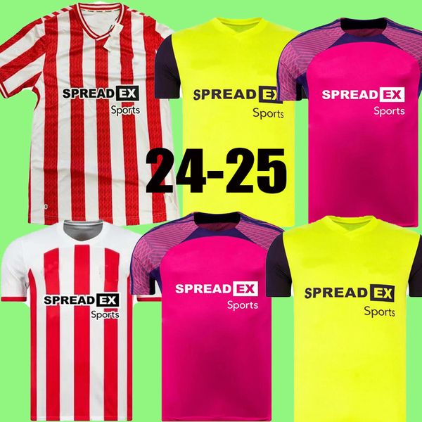 Sunderland 24 25 Home Away Soccer Trikots Stewart Simms Roberts Amad Clarke Dajaku Embleton Evans O'Nien 2024 2025 Fußballhemd Pritchard